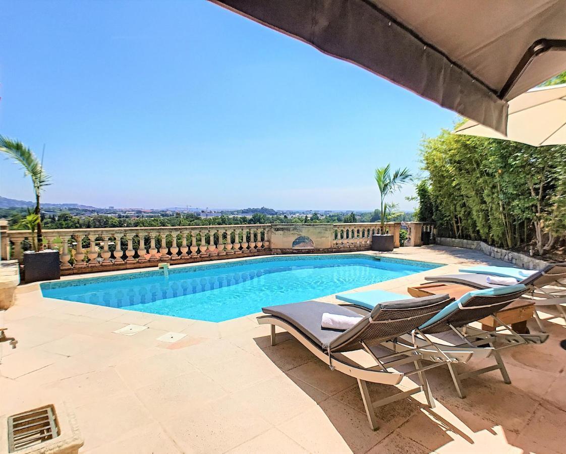 3 Bedrooms Villa Near Cannes - Pool & Jacuzzi - Sea View Mandelieu La Napoule Luaran gambar