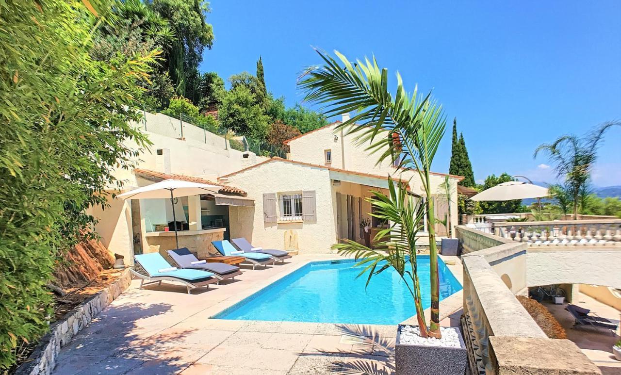 3 Bedrooms Villa Near Cannes - Pool & Jacuzzi - Sea View Mandelieu La Napoule Luaran gambar