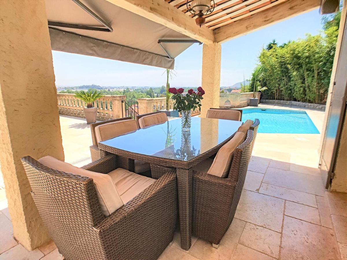 3 Bedrooms Villa Near Cannes - Pool & Jacuzzi - Sea View Mandelieu La Napoule Luaran gambar