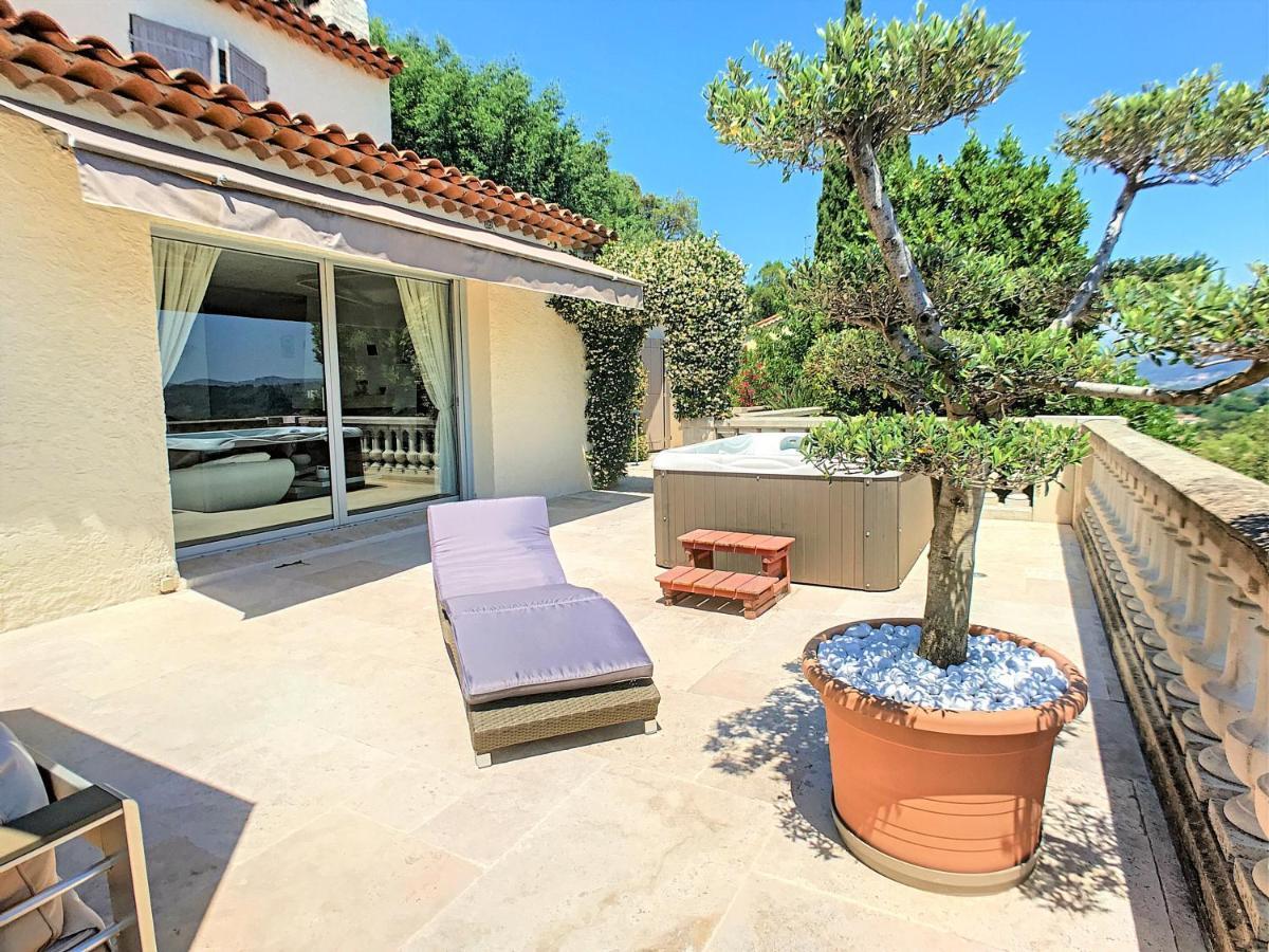 3 Bedrooms Villa Near Cannes - Pool & Jacuzzi - Sea View Mandelieu La Napoule Luaran gambar