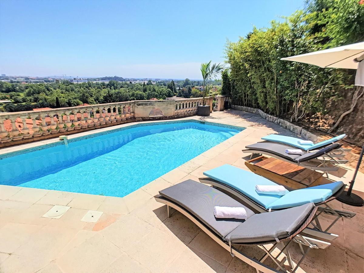 3 Bedrooms Villa Near Cannes - Pool & Jacuzzi - Sea View Mandelieu La Napoule Luaran gambar